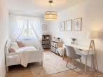 Kinderzimmer - (KI generiert) - Augsburg von oben: Gemütliche 3-Zimmer Wohnung mit Tiefgaragenstellplatz