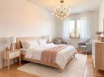 Schlafzimmer - (KI generiert) - Augsburg von oben: Gemütliche 3-Zimmer Wohnung mit Tiefgaragenstellplatz
