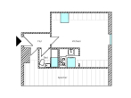 Grundriss - 1-Zimmer DG-Wohnung in Augsburg-Hochzoll